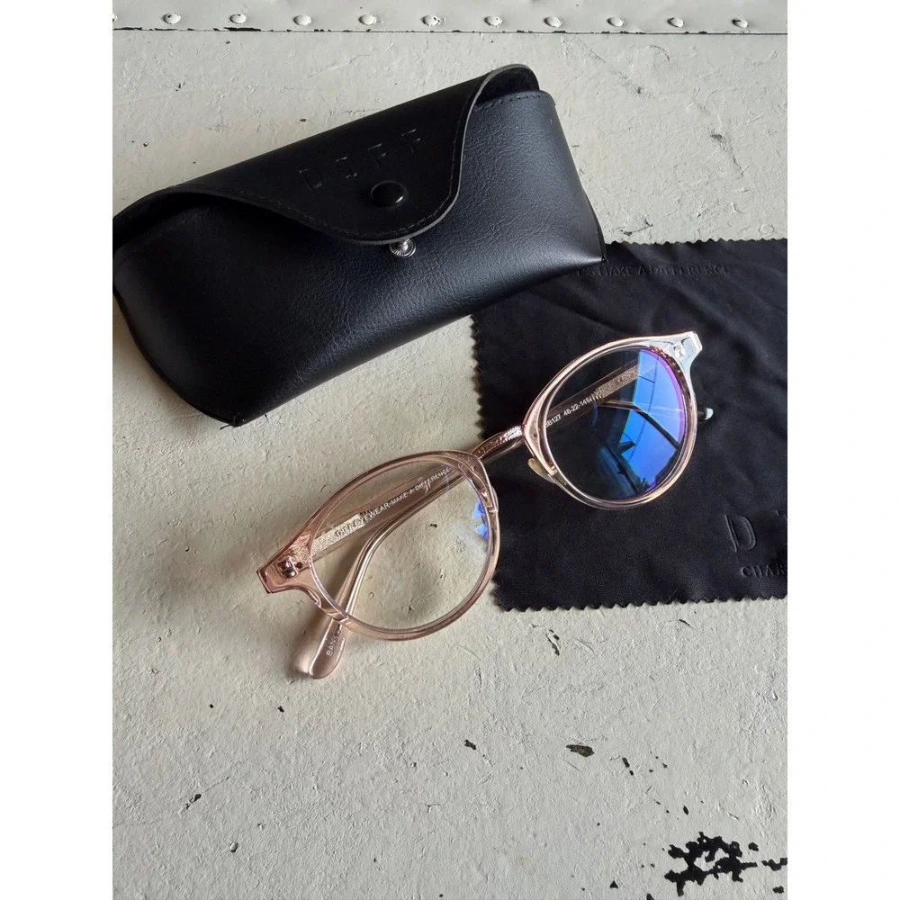 DIFF Eyewear Banks‎ Blue Light Glasses Pink Clear Women's One Size Excellent